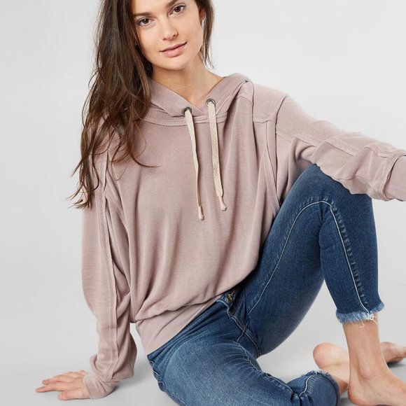 NWT Free People Ready Go Mocha Dolman Hoodie XS - Picture 4 of 5
